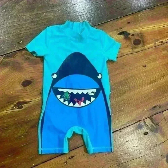 Carter’s baby shark one piece wet suit bathing suit size 12 Months - Picture 1 of 5